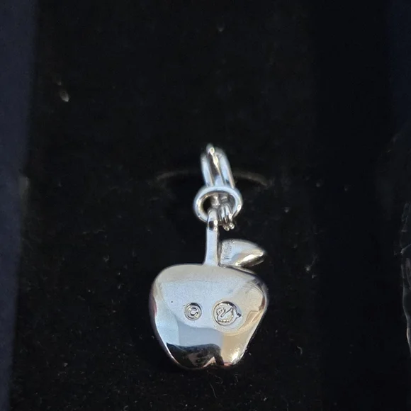 Swarovski Apple Charm Red Siam Clear Crystals With Boxes - Picture 3 of 7